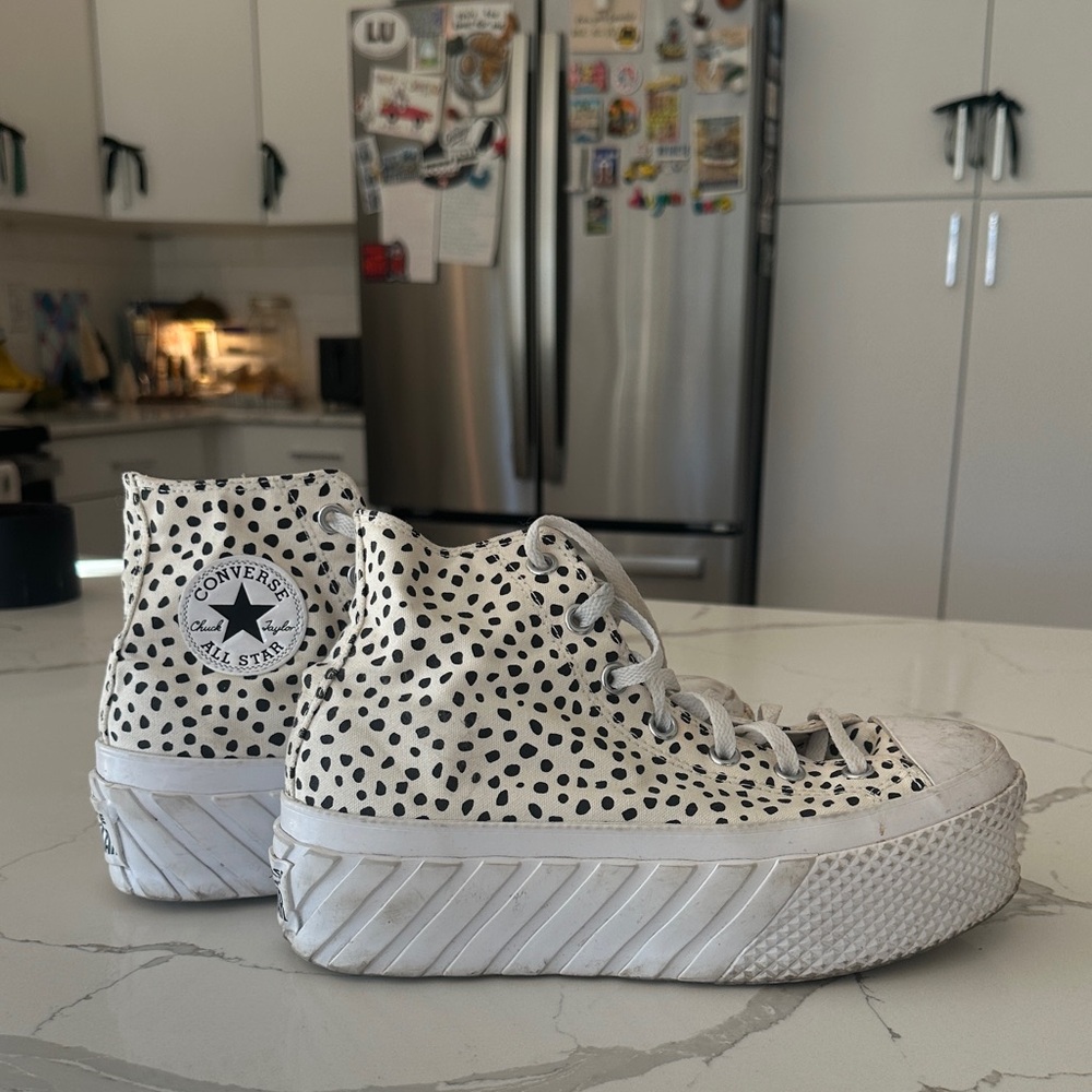 Converse Chuck Taylor All Star Leopard Extra High Platform Sneakers